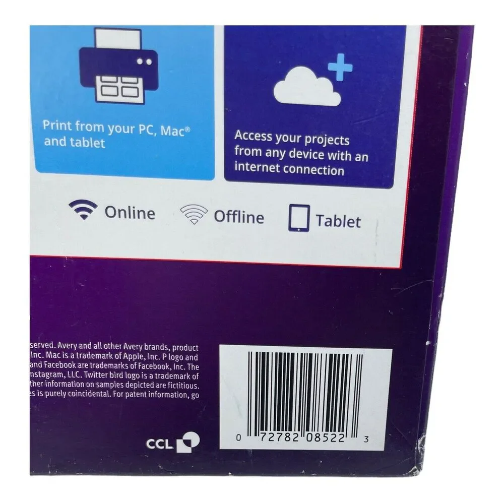 AVERY 8522 Vertical Style Name Badge Insert Refills 6 x 4 1/4